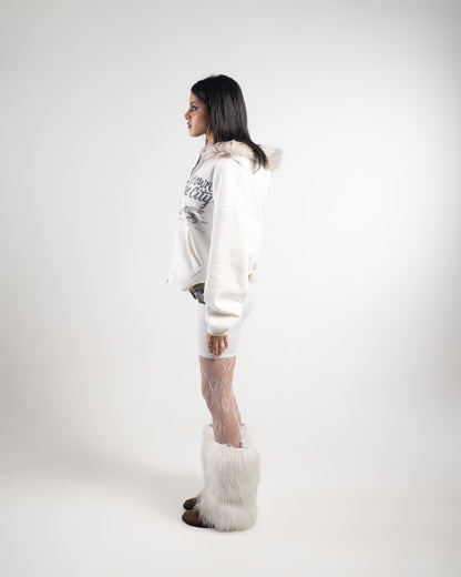 CITY WHITE FUR JACKET