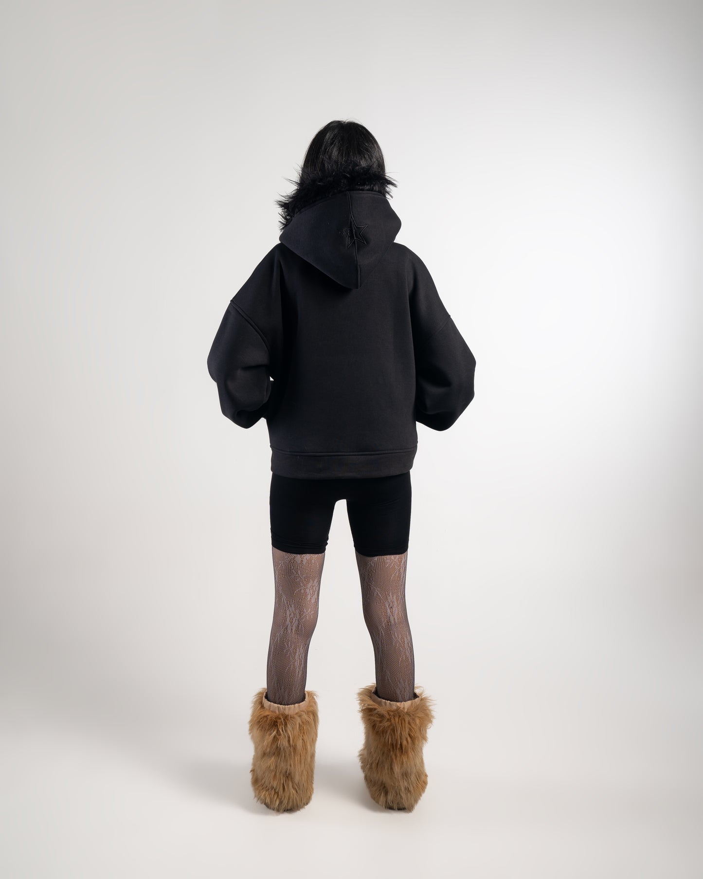 CITY BLACK FUR JACKET