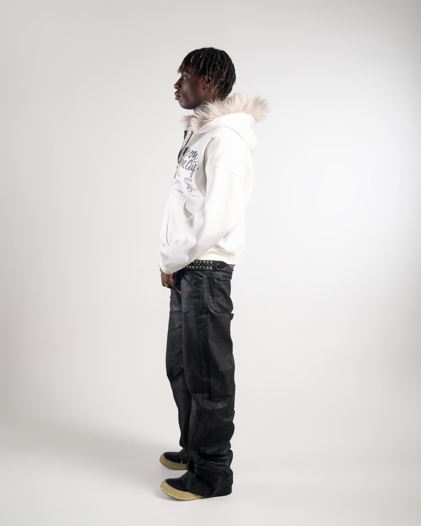 CITY WHITE FUR JACKET