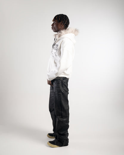 CITY WHITE FUR JACKET