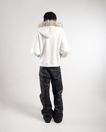CITY WHITE FUR JACKET